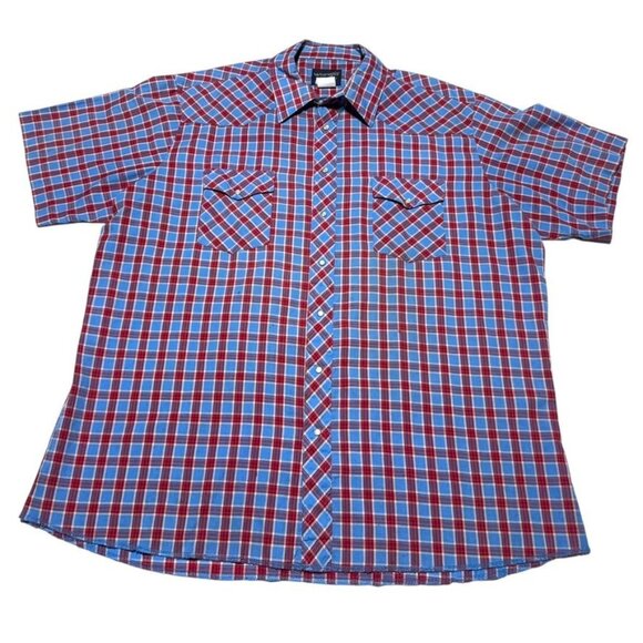 Wrangler Western Button Front Short Sleeve Shirt Multicolor Size 2x - Picture 1 of 7